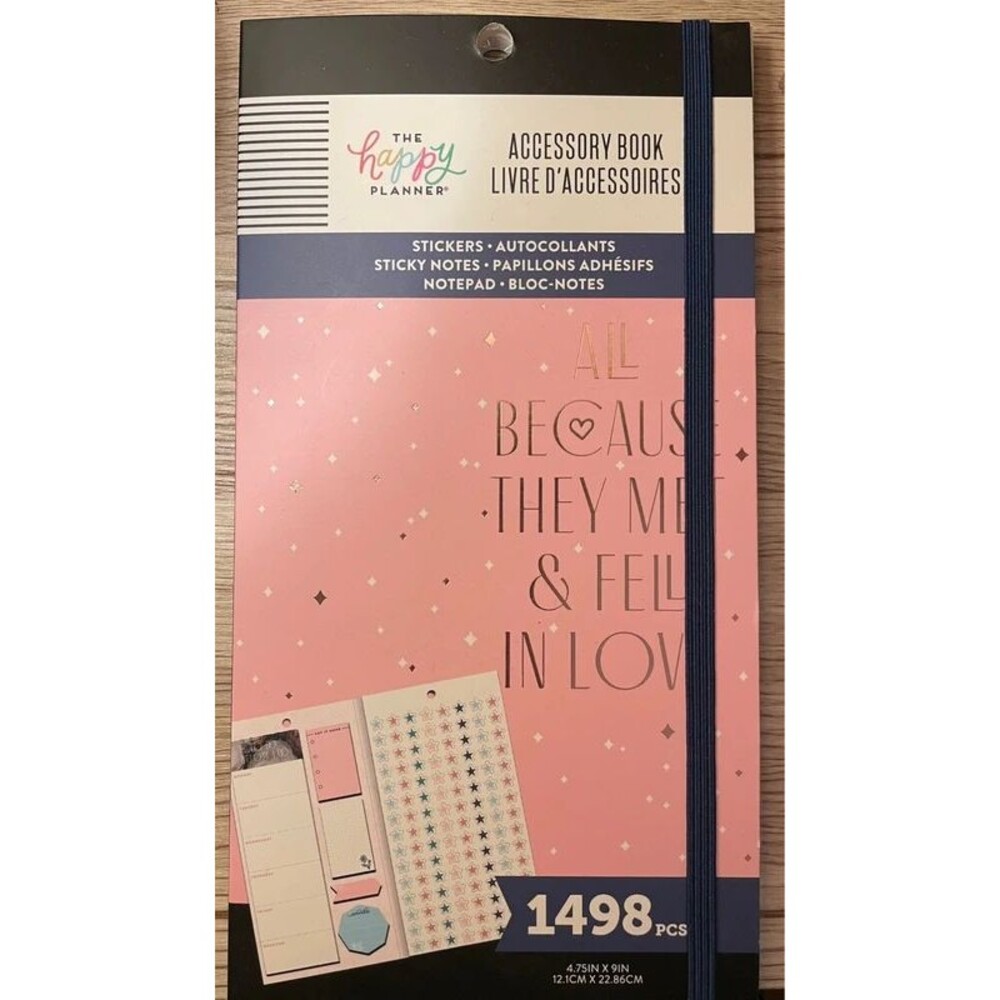 Happy Planner 1498pc Stickers Notepad Stationary